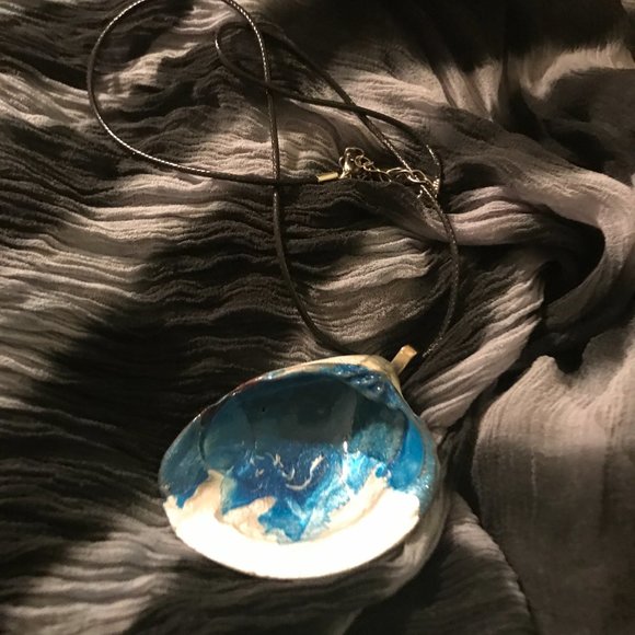 Seashell Boho rare Unique Vintage Rare One of a Kind Handmade Necklace - Picture 5 of 16